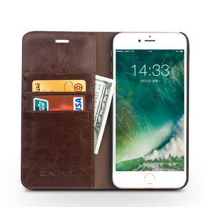 Genuine Leather Wallet iPhone Case - trendyful