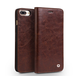 Genuine Leather Wallet iPhone Case - trendyful