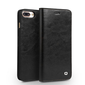 Genuine Leather Wallet iPhone Case - trendyful