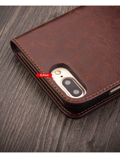 Genuine Leather Wallet iPhone Case - trendyful