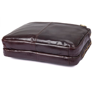 Norfolk Genuine Leather Messenger Bag - trendyful