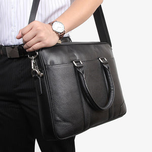 Calgary Men's Leather Messenger Bag - trendyful