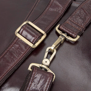 Norfolk Genuine Leather Messenger Bag - trendyful