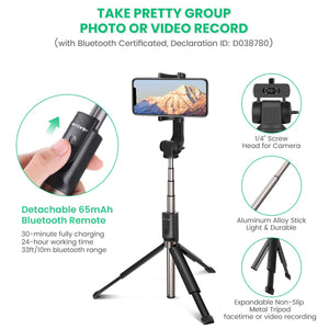 Selfie Stick | Tripod |  Extra Large | GoPro Adapter - trendyful