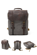 Load image into Gallery viewer, washed-canvas-backpack-trendyful