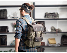 Load image into Gallery viewer, waxed-canvas-backpack-trendyful