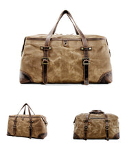 Load image into Gallery viewer, waxed-canvas-duffle-bag-trendyful