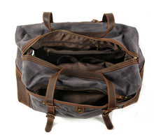 Load image into Gallery viewer, waxed-canvas-duffle-bag-trendyful