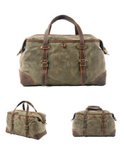 Load image into Gallery viewer, waxed-canvas-duffle-bag-trendyful